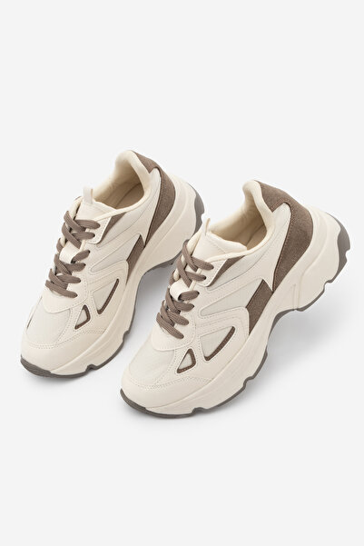 Marjin Women's Sneaker High Thick Sole Multi-Piece Lace-Up Sports Shoes Vader...