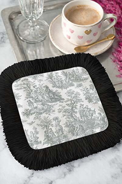 Evimde Bambaşka Șervețel elegant cu franjuri, cu tematică Toile - Șervețel pe...