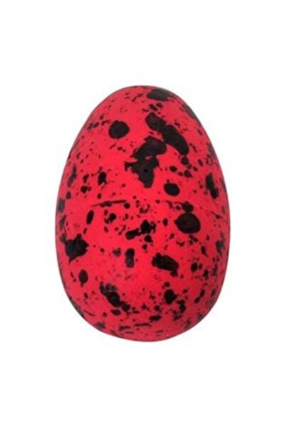 OEM Ouă decorative de Paște roșii cu buline negre 3 cm - 36 buc