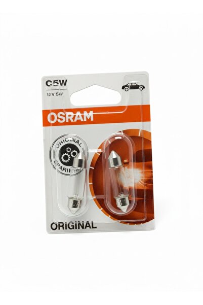 Osram C5W 12V 5W Standart Soffitte Plaka ve İç Aydınlatma Ampulü - 2 Adet (Bl...