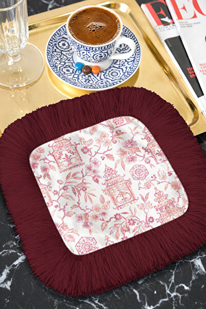 Evimde Bambaşka Șervețel de prezentare de lux, inspirat de Asia, cu franjuri ...