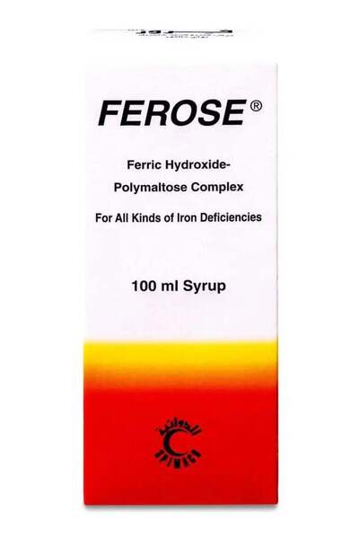 FEROSE مكمل حديد لتحسين مستوى الهيموجلوبين، شراب مضاد للتخثر، 100 مل