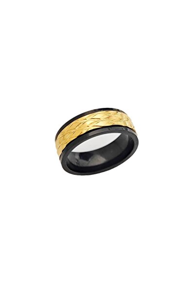 Therapybox Gold Plated Unisex Rotating Ring