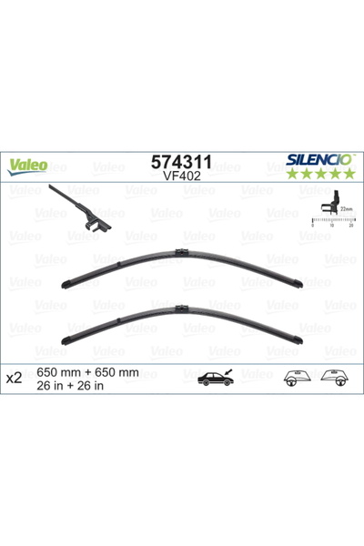 VALEO Μάκτρο υαλοκαθαριστήρα 574311