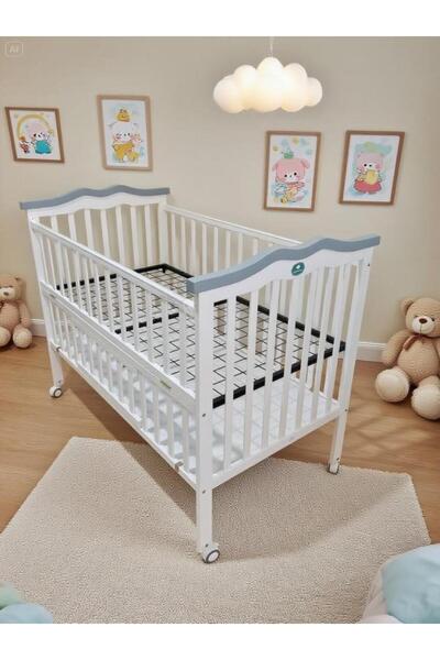 Baby shine Wooden bed + storage cabinet