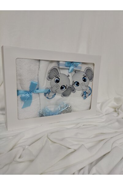 Handmade Trusou botez băiat elefantel 7 piese