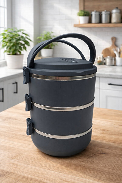 BERMİRA Home Collection Freshbox 3 Katlı Yemek Termosu Sefertası Saklama Kabı