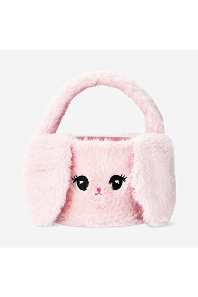 Flying Tiger Copenhagen Pembe Tavşan Şeklinde Peluş Sepet