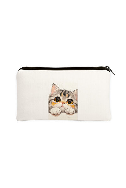 Hayali Şeyler Sevimli Minnoş Kedi Desenli Kalemlik & Makyaj Çantası – Çok Ama...