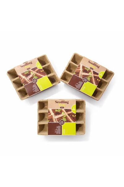 sands Pachet 3 tăvi pentru răsaduri biodegradabile