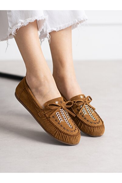 ALEMDAR AYAKKABI Bohem Taba Embroidered Women's Ballerinas