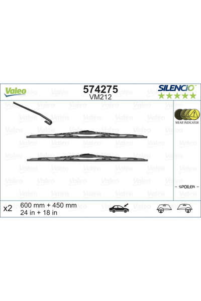 VALEO Lamelă ștergătoare 574275