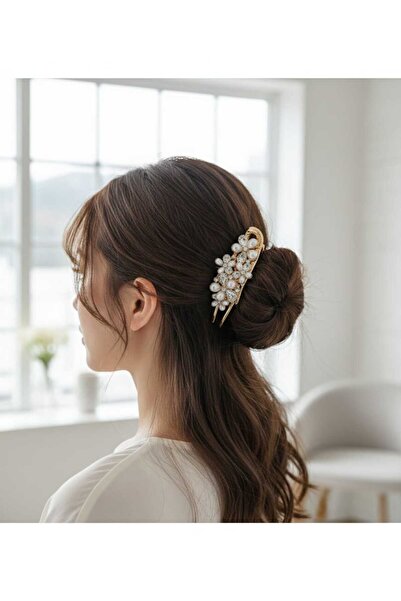 NEW HİLL Елегантний новий стиль з перлами та камінням, пучок та шпилька для в...
