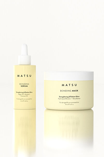 MATSU Bonding Bağ Yapılandırıcı Set - Yıpranmış Saçlar İçin Onarıcı Maske & S...