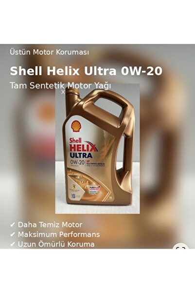 SHELL Helix Ultra Sp 0W20 5l Motor Yağı (Üretim Tarihi 2025)-Benzinli