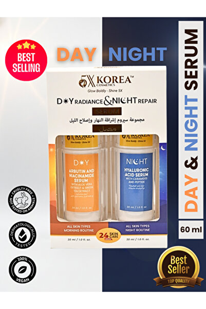 5X Korea Day Radiance & Night Repair Serum Set