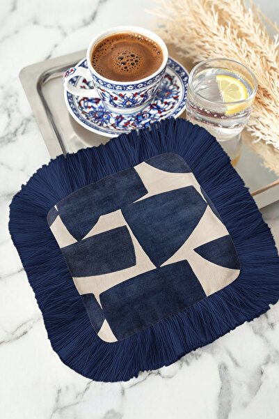 Evimde Bambaşka Γεωμετρική πολυτελής χαρτοπετσέτα παρουσίασης με κρόσσια - Αφ...