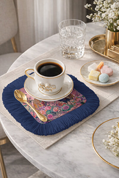 Evimde Bambaşka Πετσέτα παρουσίασης με μοτίβο πουλιών και κρόσσια - Εθνική Αν...