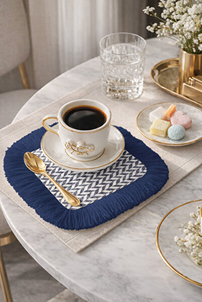 Evimde Bambaşka Zigzag Luxury Sa resama Prezentaciona salveta - Geometrijski ...