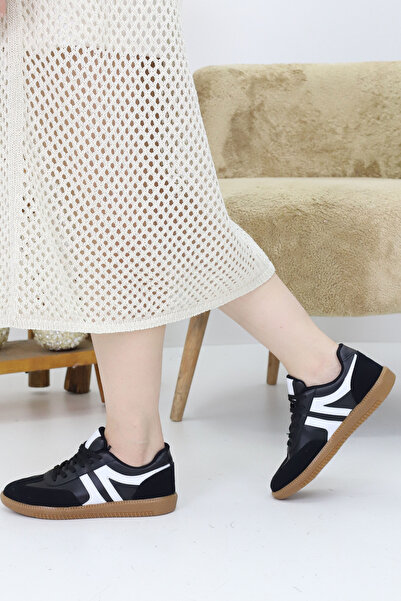 EMAX AYAKKABI HER ADIMDA MUTLULUK Women's Sneaker Daily Sports Shoes Casual Retro Lace-Up Non-Slip Sole Orthopedic Trend Model