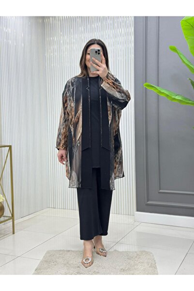 GK Plus Size Sandy Chiffon Three-Piece Set