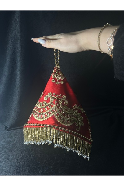 Bridal Luxe Kırmızı kına Arnavut mendili