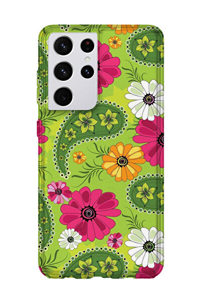 lelia حافظة هاتف شفافة مطبوعة متوافقة مع هاتف سامسونج جالاكسي S21 الترا |   م...