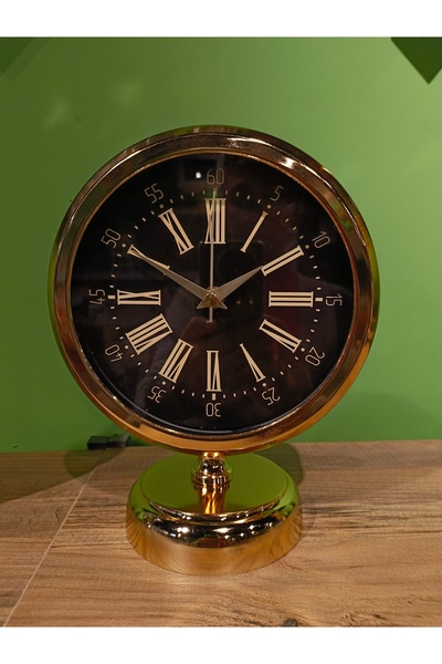 Store MERCAN MOBİLYA METAL GOLD MASA SAATİ MASA DEKARASYONU EV OFİS AKSESUARI