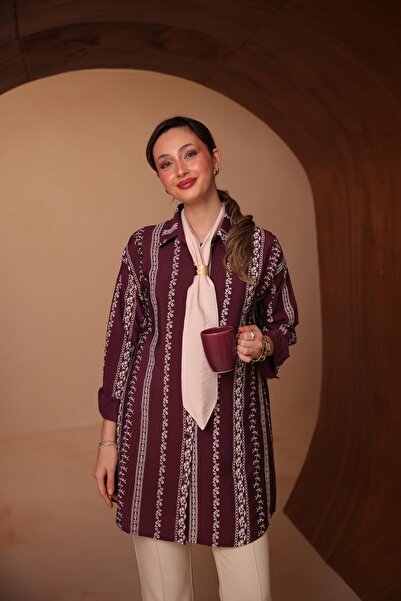 VOICTEC Premium Quality Tensel Shirt with Scarf Detail