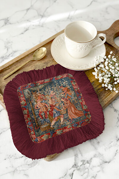 Evimde Bambaşka Elegantă șervețelă decorativă cu franjuri pentru prezentare, ...