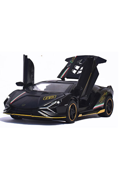 OEM Mașină miniaturală Lamborghini Sian, metal, 1:32, funcție de tragere înap...