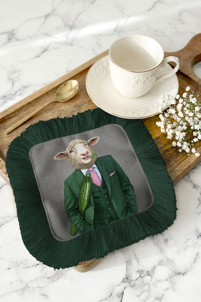 Evimde Bambaşka Șervețel de cocktail elegant cu franjuri Avangard - Șervețel ...