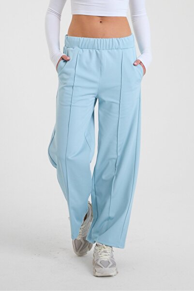 Shooter Sportswear Water Green Sweatpants, Shiny Diver Fabric, Comfortable Fi...