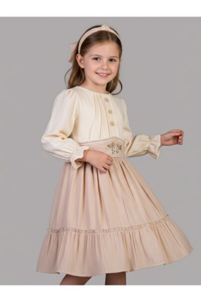 Cherrys Bebek Ribbed Girls' Dress