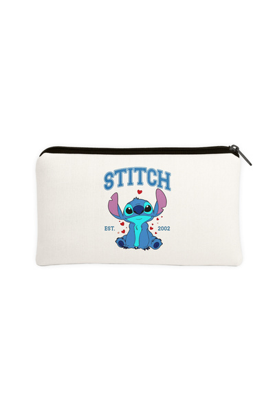Hayali Şeyler Stitch Desenli Kalemlik & Makyaj Çantası – Çok Amaçlı Organizer