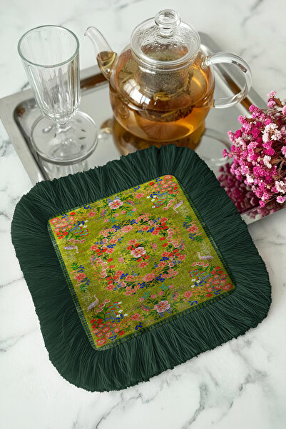 Evimde Bambaşka منديل تقديم مزخرف بالزهور على الطراز الباروكي - منديل تقديم أ...