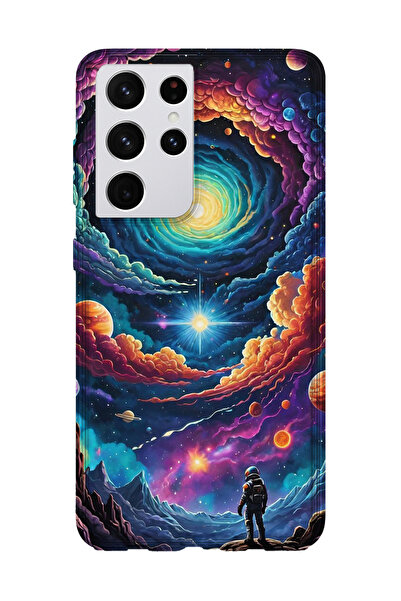 lelia حافظة هاتف شفافة مطبوعة متوافقة مع هاتف سامسونج جالاكسي S21 الترا |   م...