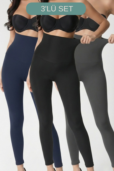 BARUCCA High Waist Corset Leggings Firming and Lifting 3-Pack
