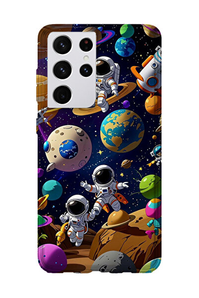 lelia حافظة هاتف شفافة مطبوعة متوافقة مع هاتف سامسونج جالاكسي S21 الترا |   م...