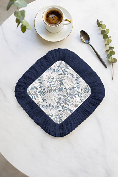 Evimde Bambaşka Elegant Floral Fringed Presentation Napkin - Stylish Bohemian...