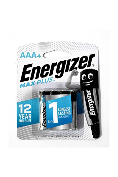 Energizer Max Plus Alkaline AAA Battery, 1.5 V, 4 Pcs