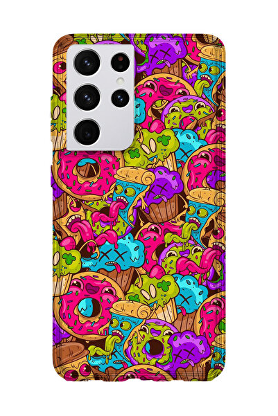 lelia حافظة هاتف شفافة مطبوعة متوافقة مع هاتف سامسونج جالاكسي S21 الترا |   م...