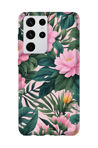 lelia حافظة هاتف شفافة مطبوعة متوافقة مع هاتف سامسونج جالاكسي S21 الترا |   م...