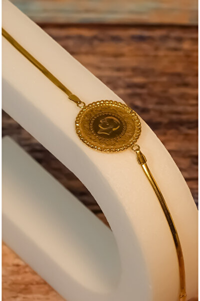 güneyler altın DORİKALI ÇEYREKLİ BALIK SIRTI BİLEKLİK 22 AYAR A068955