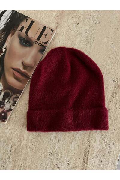 venti design studio Angora Wool Burgundy Beret