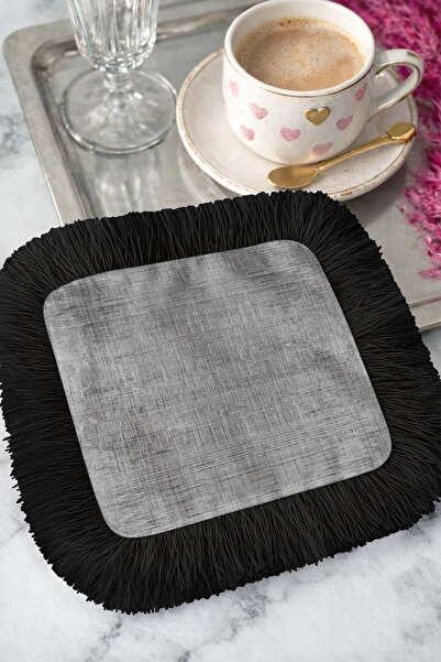 Evimde Bambaşka Șervețele de lux moderne, cu franjuri, pentru prezentări - Șe...