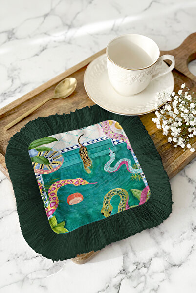 Evimde Bambaşka Șervețel exotic pentru petrecere la piscină, cu franjuri, pen...