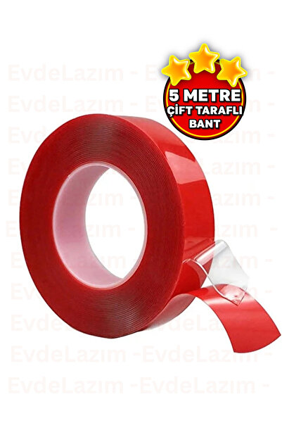 EvdeLazım Çift Taraflı Silikon Bant Şeffaf Montaj Bandı Asma Bandı Ultra Güçl...