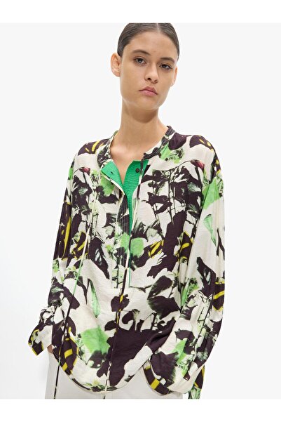 PARFOIS Kadın Desenli Dökümlü Bluz