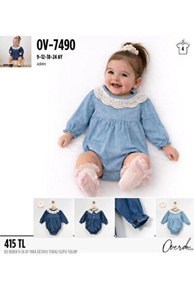Overdo Baby Girl Collar-Detail Buckle-Detached Slip-On Jumpsuit